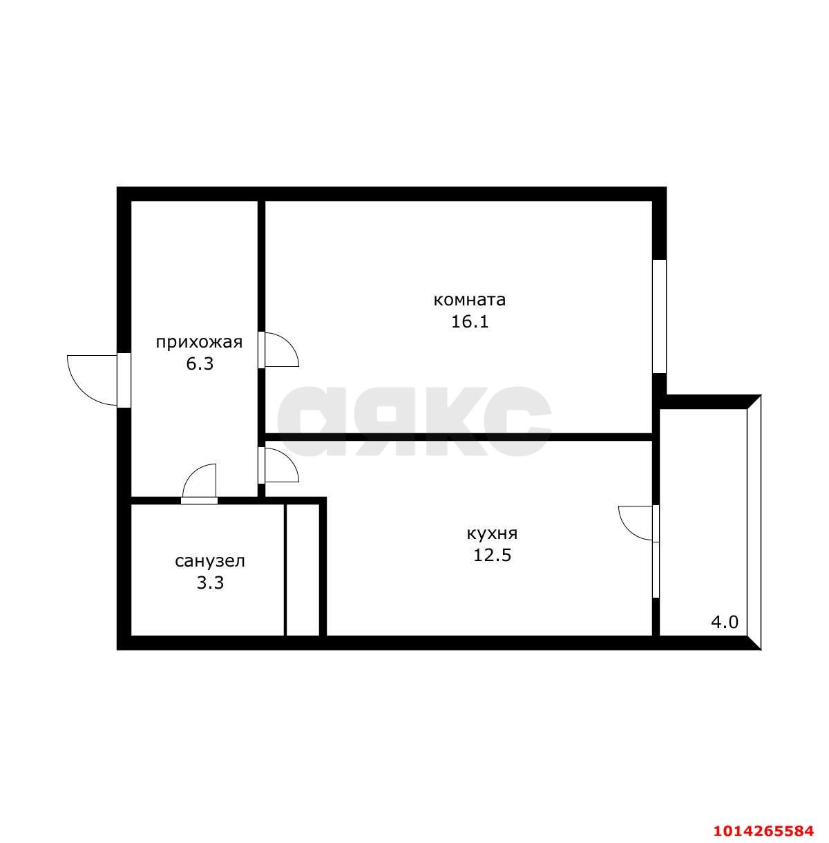 Фото №14: 1-комнатная квартира 38 м² - Краснодар, Пашковский, ул. Леонида Лаврова, 8к2