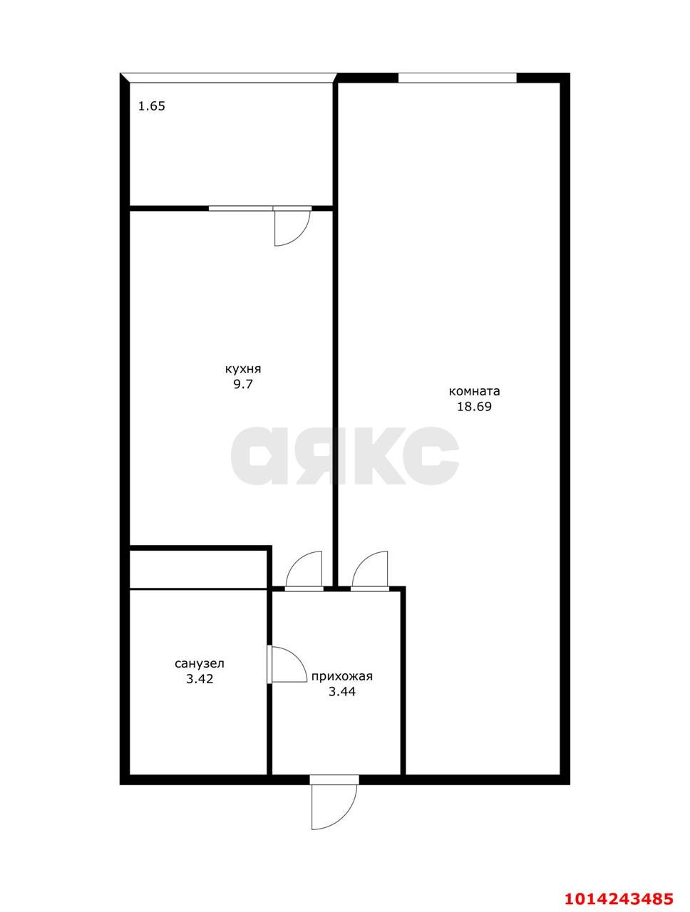 Фото №3: 1-комнатная квартира 39 м² - Краснодар, Славянский, ул. Заполярная, 39к4