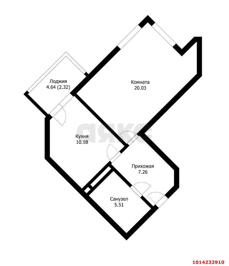 Фото №14: 1-комнатная квартира 43 м² - Краснодар, 2-я Площадка, ул. Ветеранов, 85к5