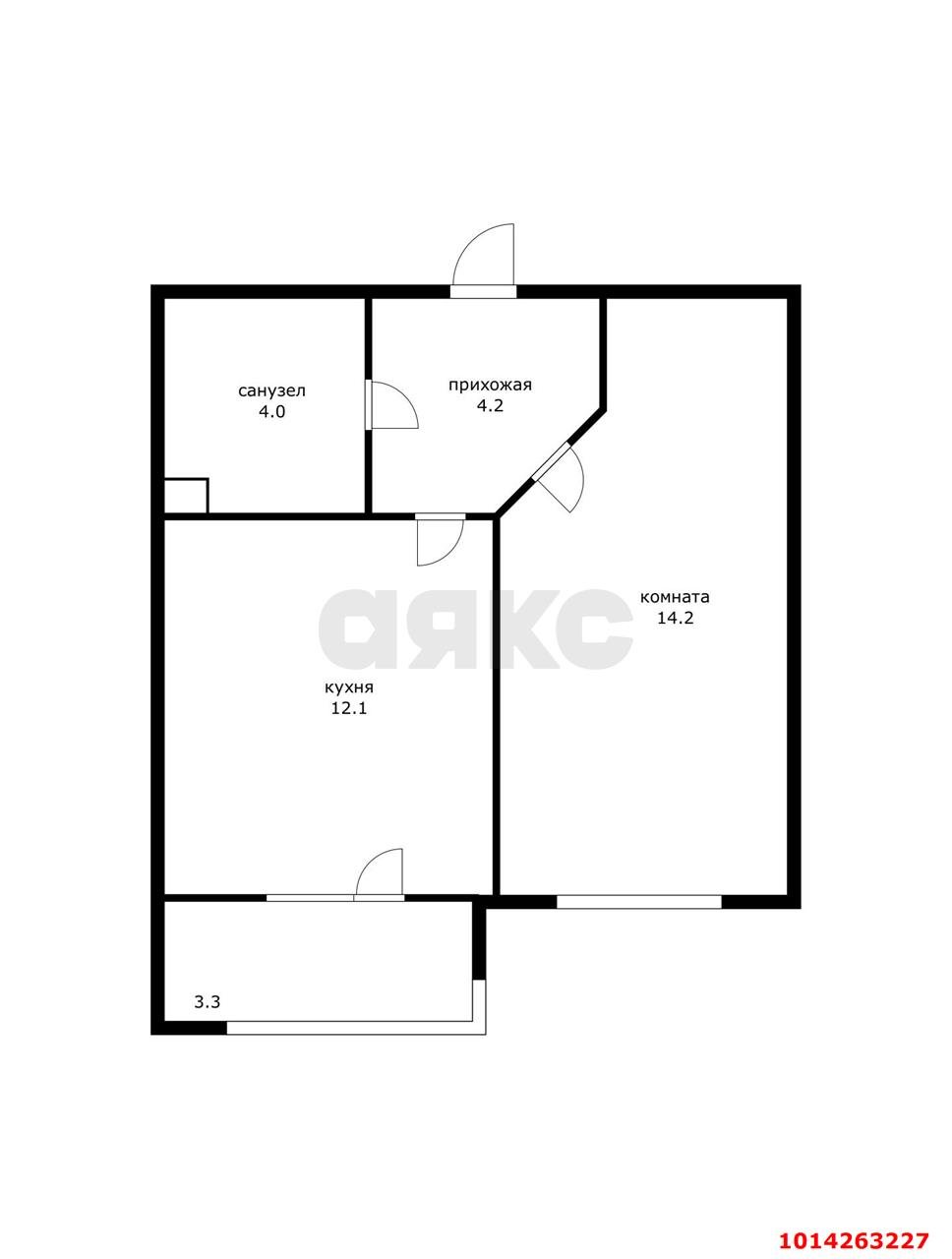 Фото №10: 1-комнатная квартира 34 м² - Краснодар, жилой комплекс Облака, ул. имени Генерала Корнилова, 9к1