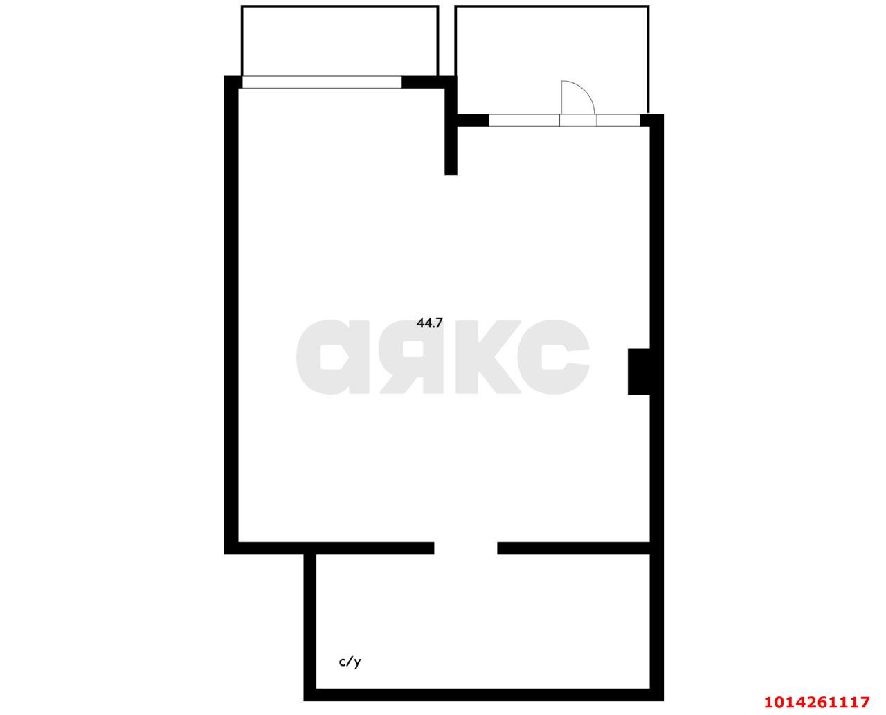 Фото №2: Торговое помещение 45 м² - Краснодар, жилой комплекс Абрикосово, ул. имени Героя Георгия Бочарникова, 4к2
