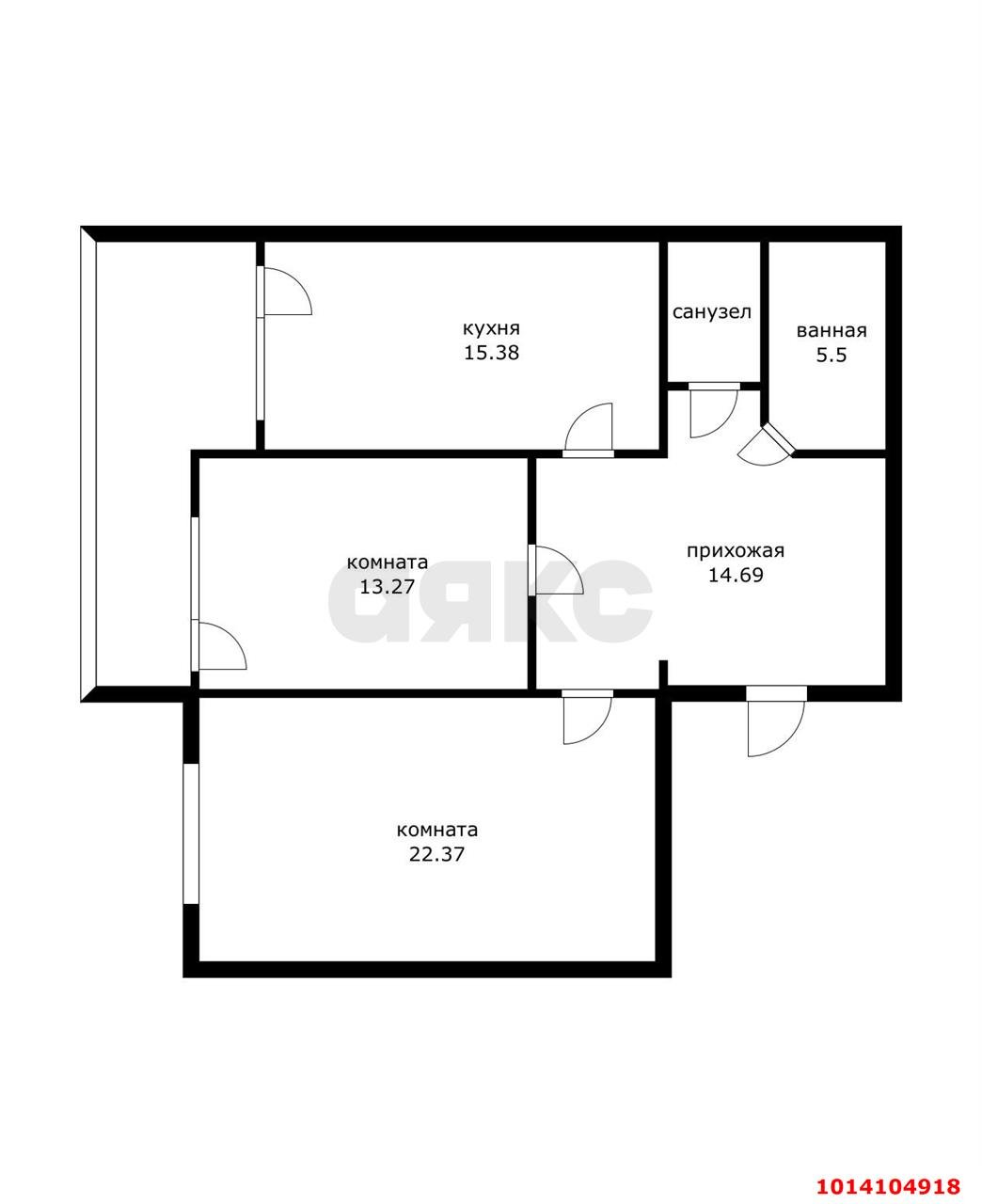Фото №11: 2-комнатная квартира 81 м² - Краснодар, Прикубанский внутригородской округ, мкр. 40 лет Победы, ул. имени 40-летия Победы, 54