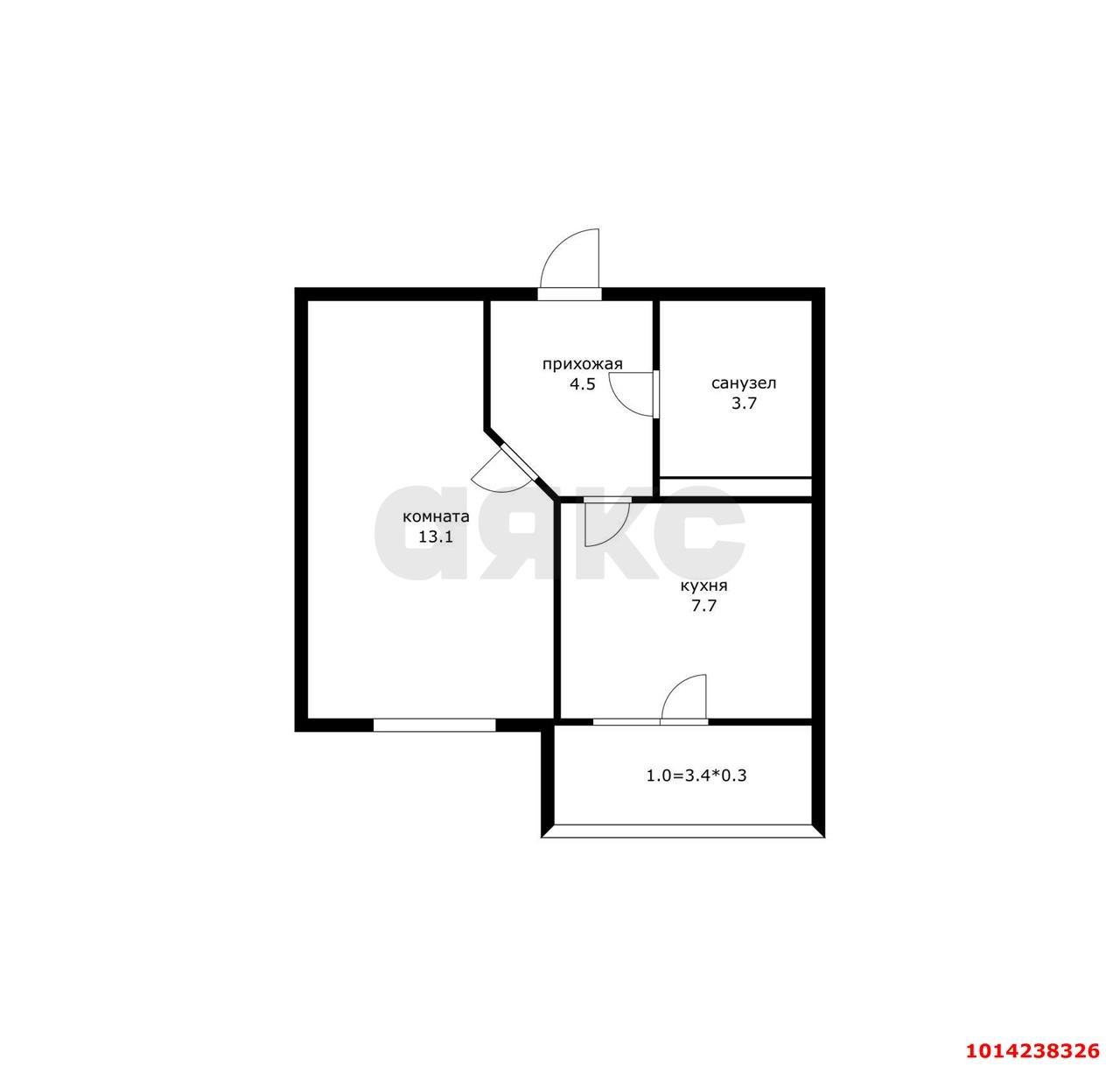 Фото №8: 1-комнатная квартира 32 м² - Краснодар, жилой комплекс Смоленский, ул. Восточно-Кругликовская, 30