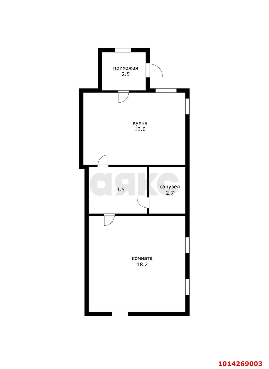 Фото №16: 1-комнатная квартира 43 м² - Кореновск, 2-й квартал, ул. Горького, 108