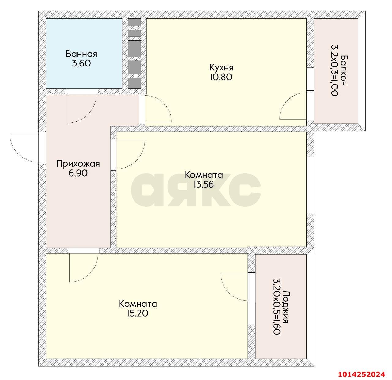 Фото №6: 2-комнатная квартира 55 м² - Краснодар, Молодёжный, ул. Дубравная, 1
