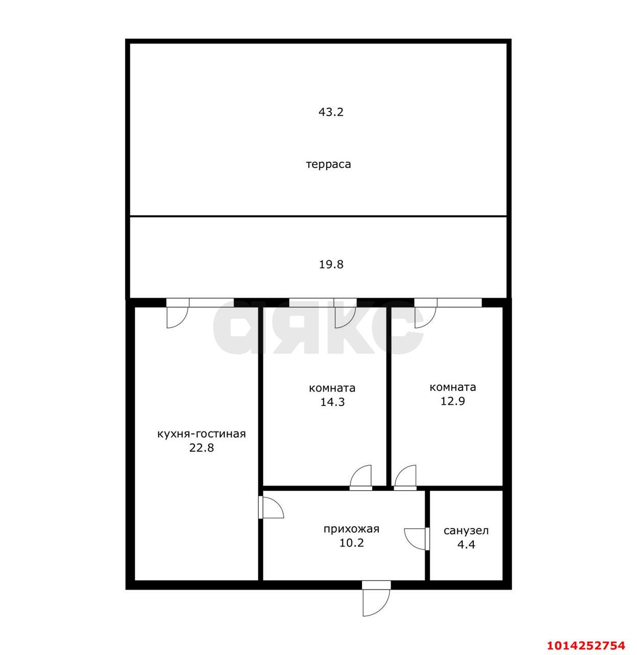 Фото №14: 2-комнатная квартира 120 м² - Краснодар, жилой комплекс Самолёт-4, ул. Ивана Беличенко, 89