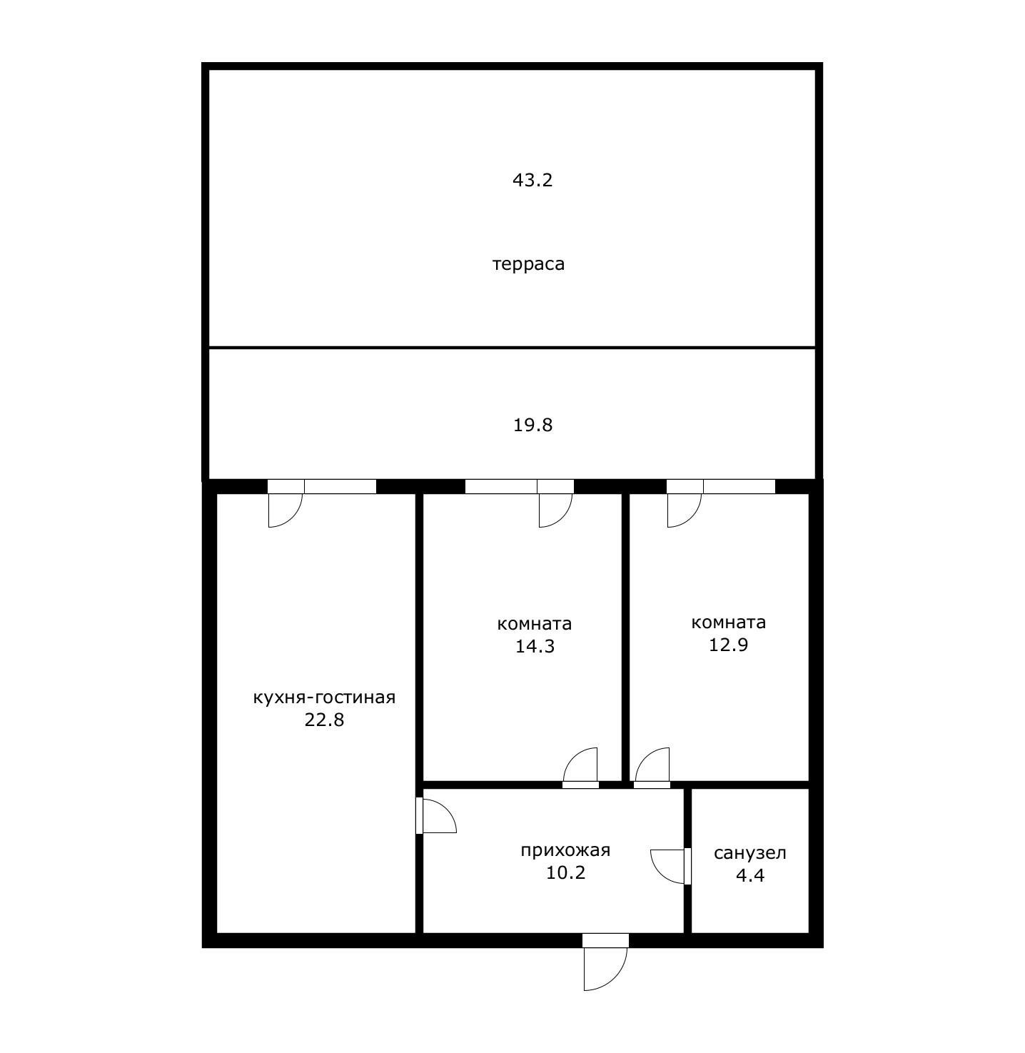 Фото №14: 2-комнатная квартира 120 м² - Краснодар, Прикубанский внутригородской округ, мкр. жилой комплекс Самолёт-4, ул. Ивана Беличенко, 89