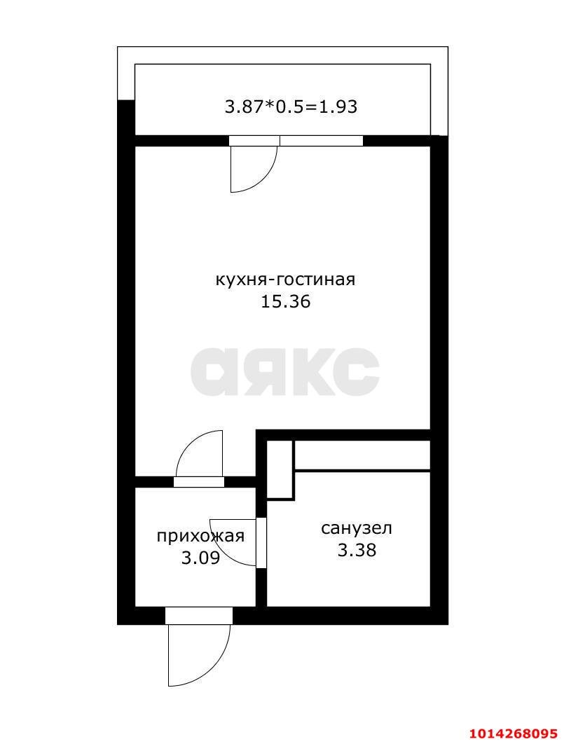 Фото №9: Студия 24 м² - Краснодар, жилой комплекс Облака, ул. имени Генерала Корнилова, 10