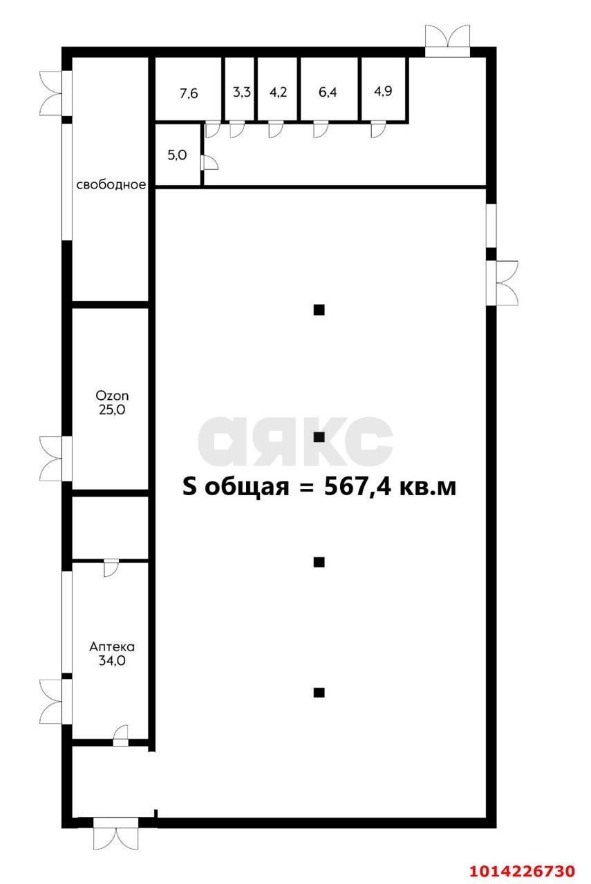 Фото №2: Торговое помещение 568 м² - Северская, ул. Народная, 26А
