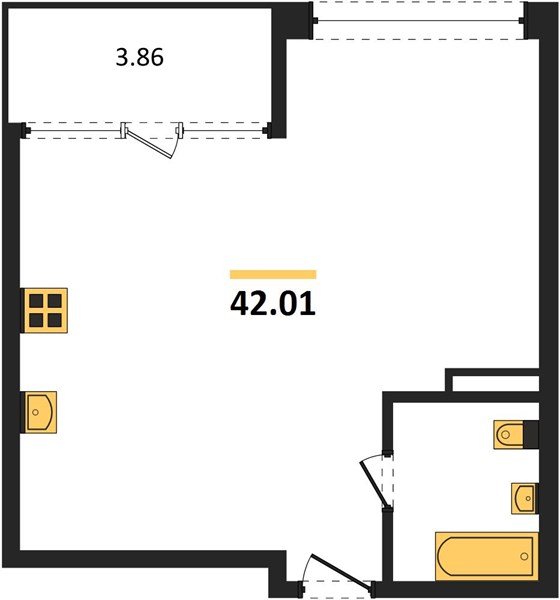 Фото №1: 1-комнатная квартира 42 м² - Краснодар, Черёмушки, мкр. Центральный внутригородской округ
