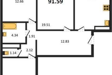 Фото №1: 3-комнатная квартира 91 м² - Краснодар, мкр. Прикубанский внутригородской округ, ул. Генерал-лейтенанта Александра Сапрунова, 42