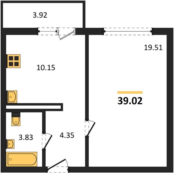 Фото №1: 1-комнатная квартира 39 м² - Краснодар, жилой комплекс Квартал № 6, Восточный, мкр. Прикубанский внутригородской округ, ул. Генерал-лейтенанта Александра Сапрунова, 42