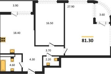 Фото №1: 2-комнатная квартира 81 м² - Краснодар, мкр. жилой комплекс Эрмитаж, ул. им. Мурата Ахеджака, 26