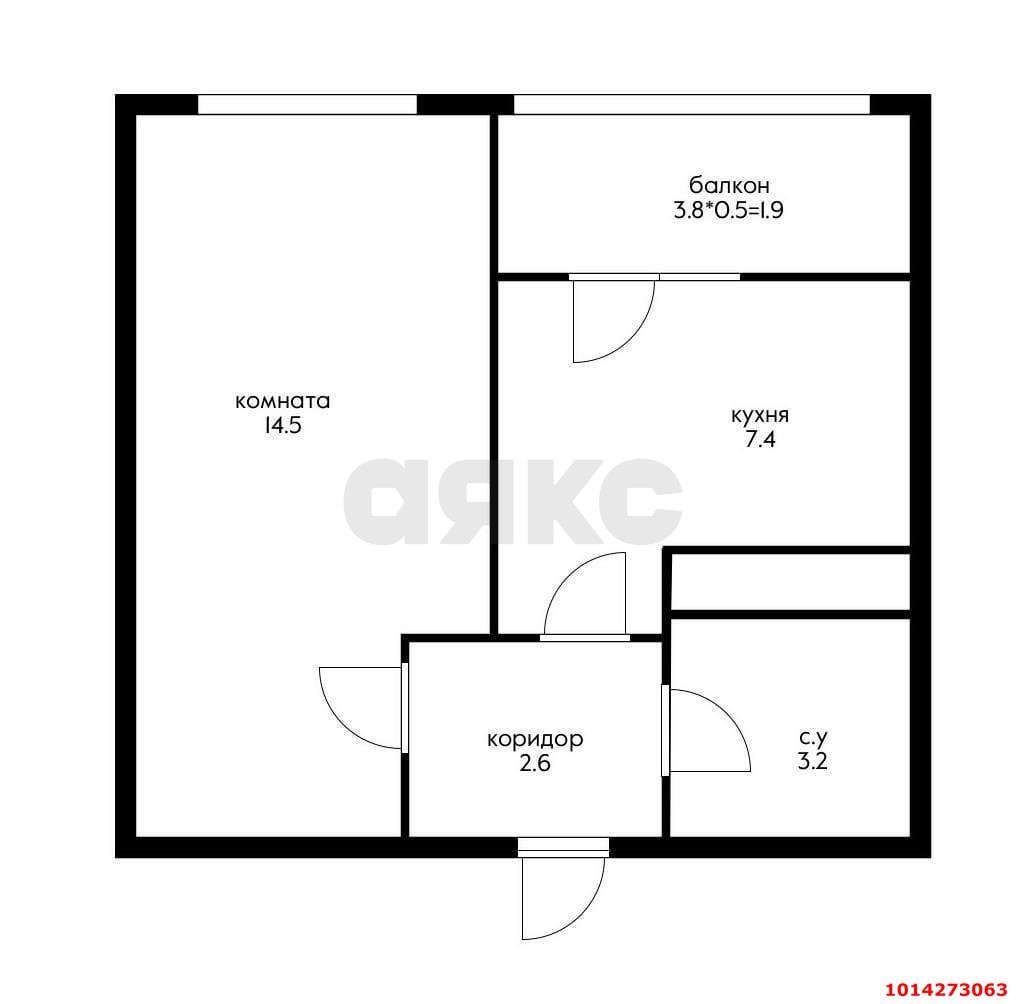 Фото №4: 1-комнатная квартира 31 м² - Краснодар, жилой комплекс Грани, ул. Западный Обход, 45