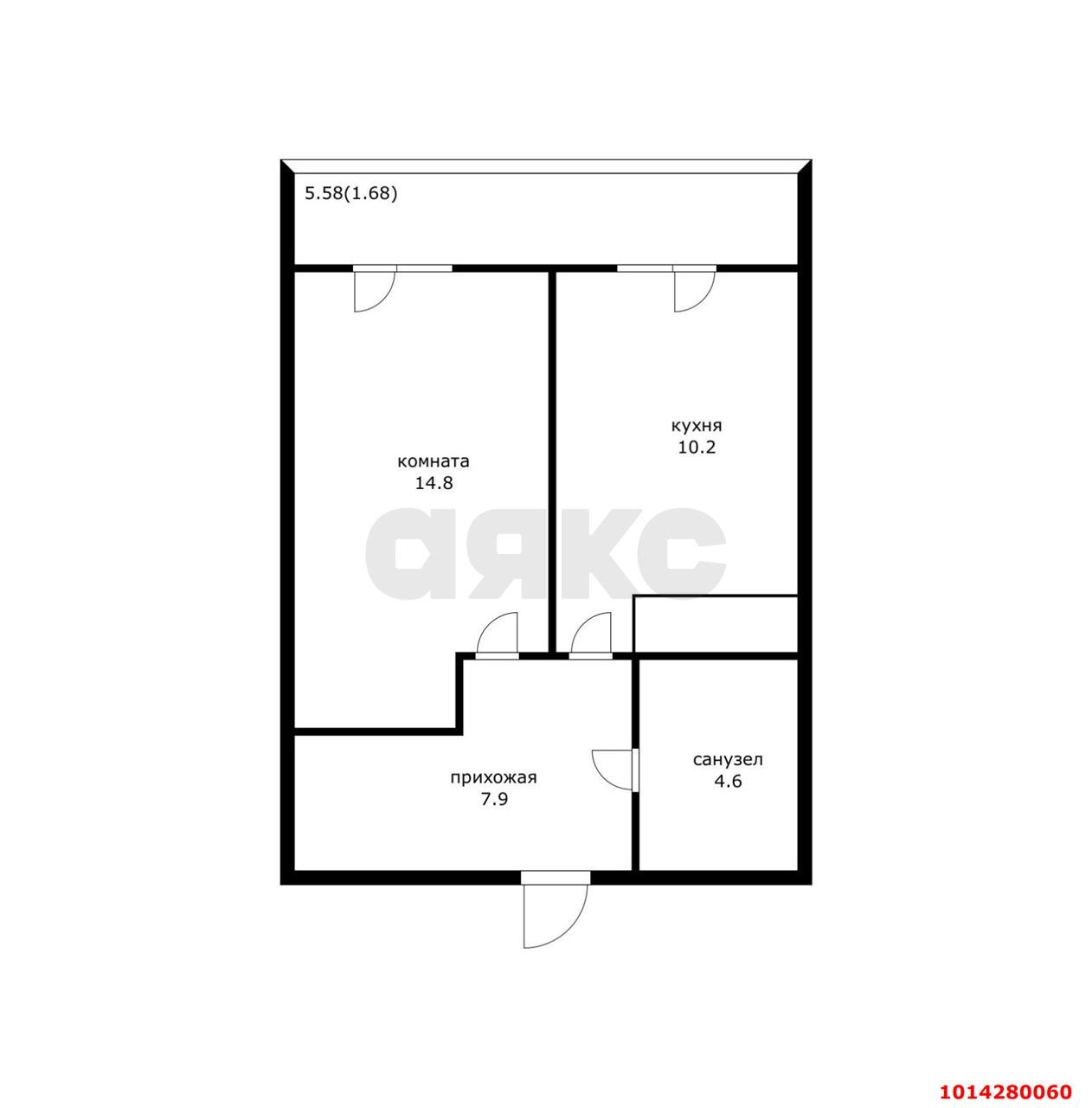 Фото №13: 1-комнатная квартира 42 м² - Краснодар, имени Петра Метальникова, ул. Петра Метальникова, 5к3
