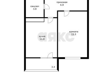 Фото №3: 1-комнатная квартира 35 м² - Краснодар, мкр. жилой комплекс Ракурс, ул. имени Героя Ростовского, 8к2