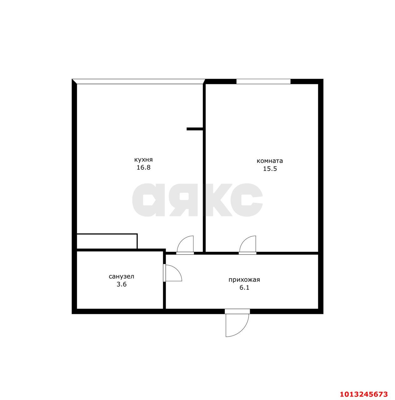 Фото №9: 1-комнатная квартира 42 м² - Яблоновский, ул. Тургеневское Шоссе, 1Гк2