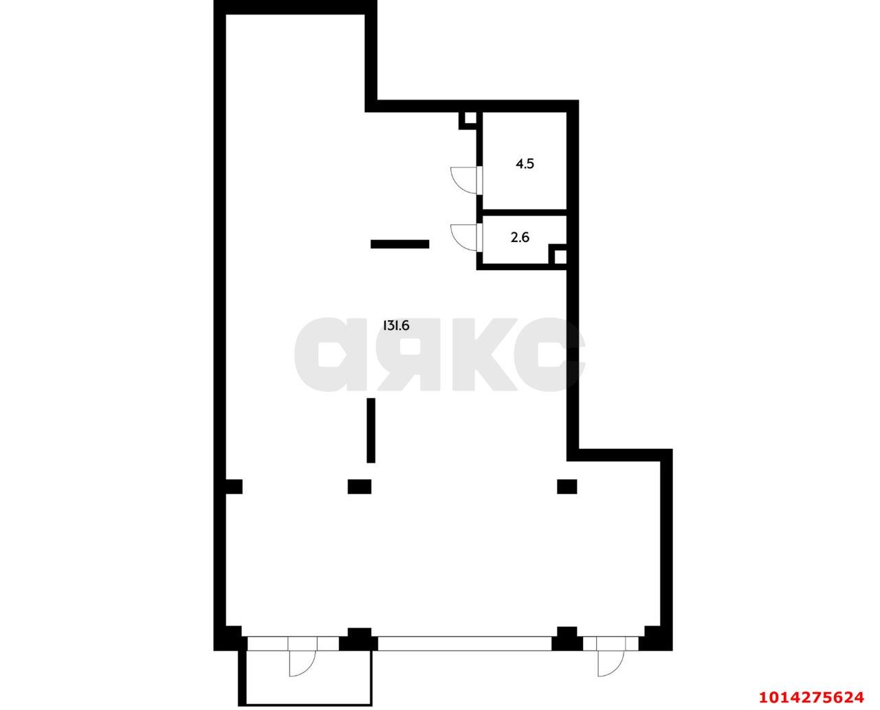 Фото №4: Торговое помещение 139 м² - Динская, жилой комплекс Белые Росы, ул. Красная, 158/1