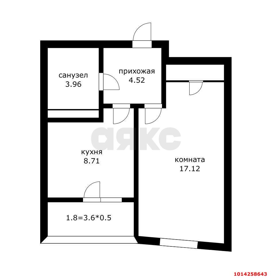 Фото №6: 1-комнатная квартира 40 м² - Краснодар, жилой комплекс Сограт, ул. Красных Партизан, 4/15