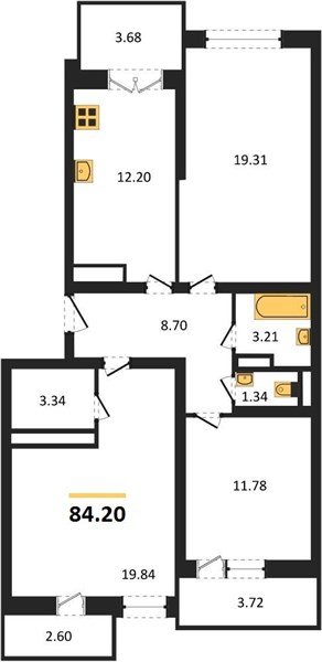 Фото №1: 3-комнатная квартира 85 м² - Краснодар, Музыкальный, ул. Российская, 257/7