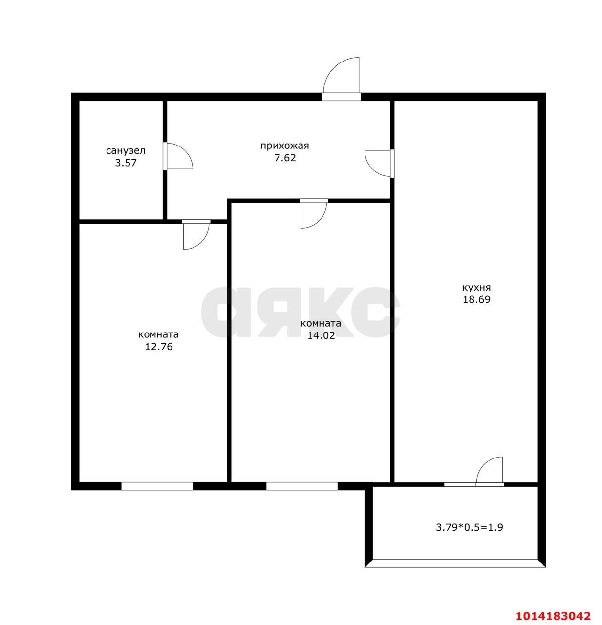 Фото №10: 2-комнатная квартира 57 м² - Краснодар, Пашковский, 