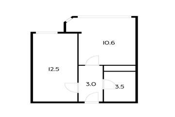 Фото №4: 1-комнатная квартира 29 м² - Яблоновский, ул. Космическая, 88к5