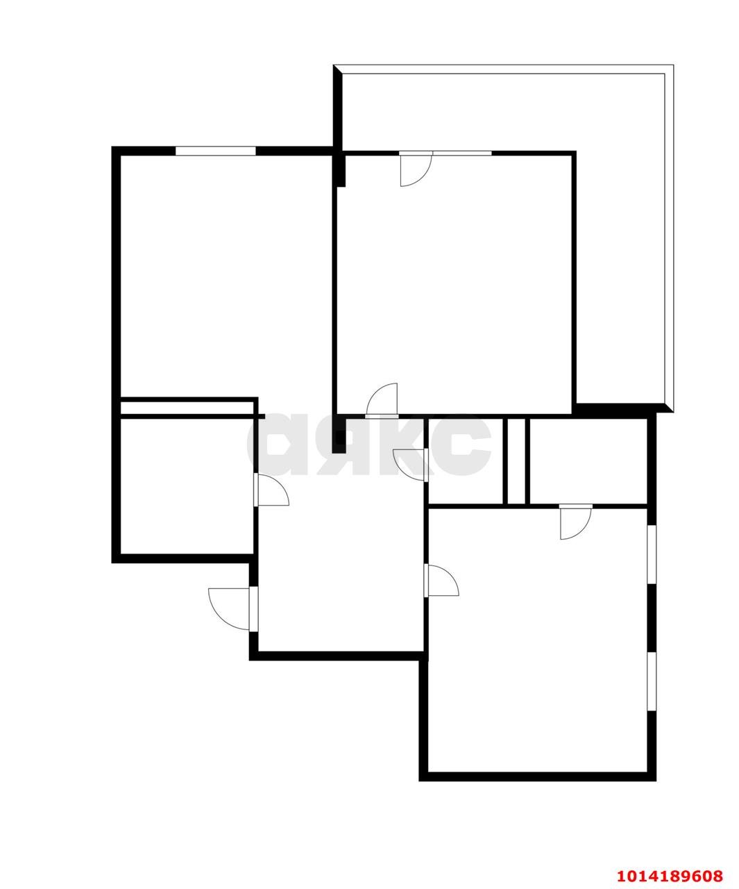 Фото №1: 2-комнатная квартира 64 м² - Краснодар, Хлопчато-бумажный Комбинат, ул. Дунайская, 54