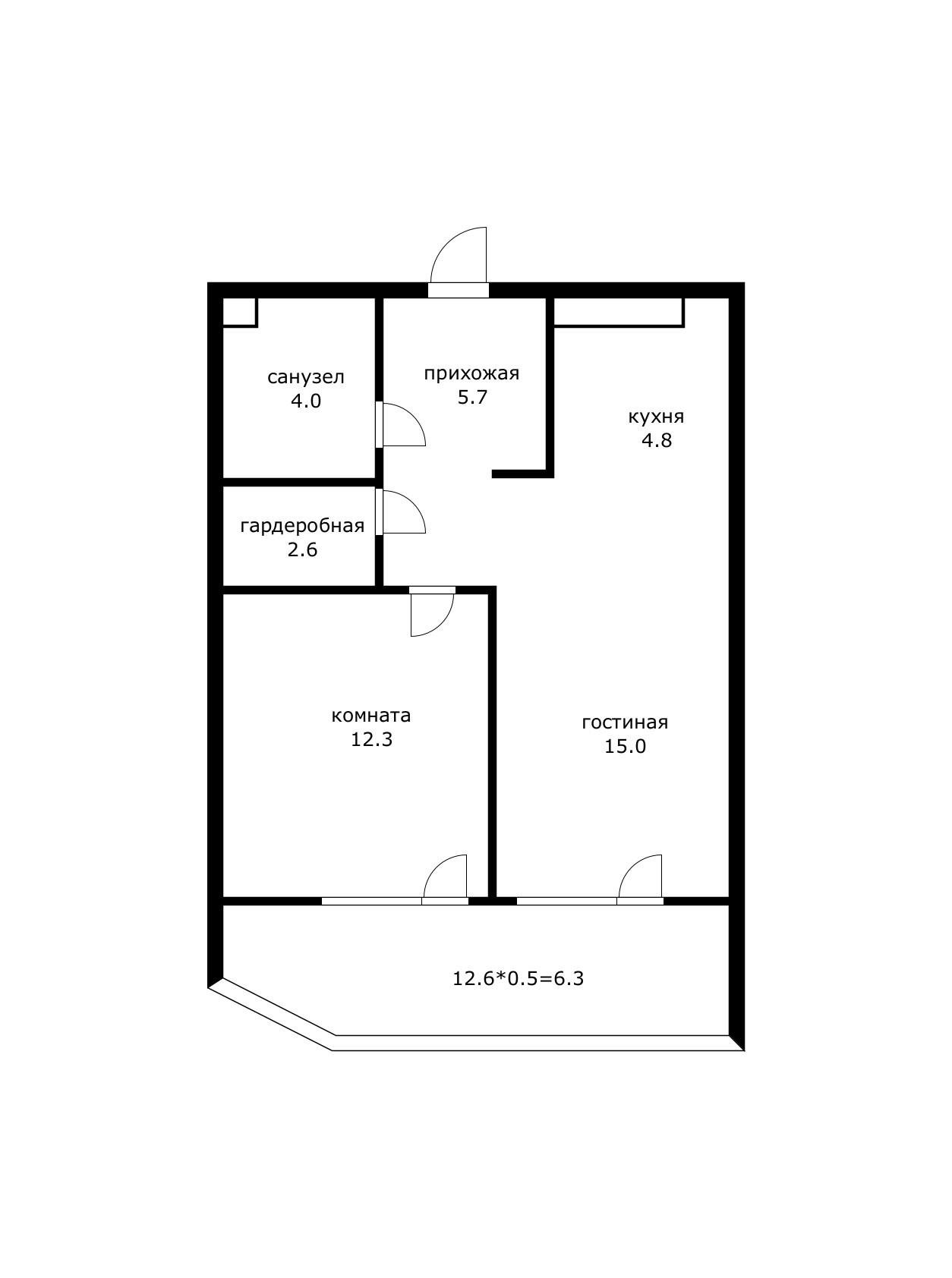 Фото №5: 1-комнатная квартира 44 м² - Краснодар, Россинского, Прикубанский внутригородской округ, мкр. жилой комплекс Титаны, б-р Адмирала Пустошкина, 11