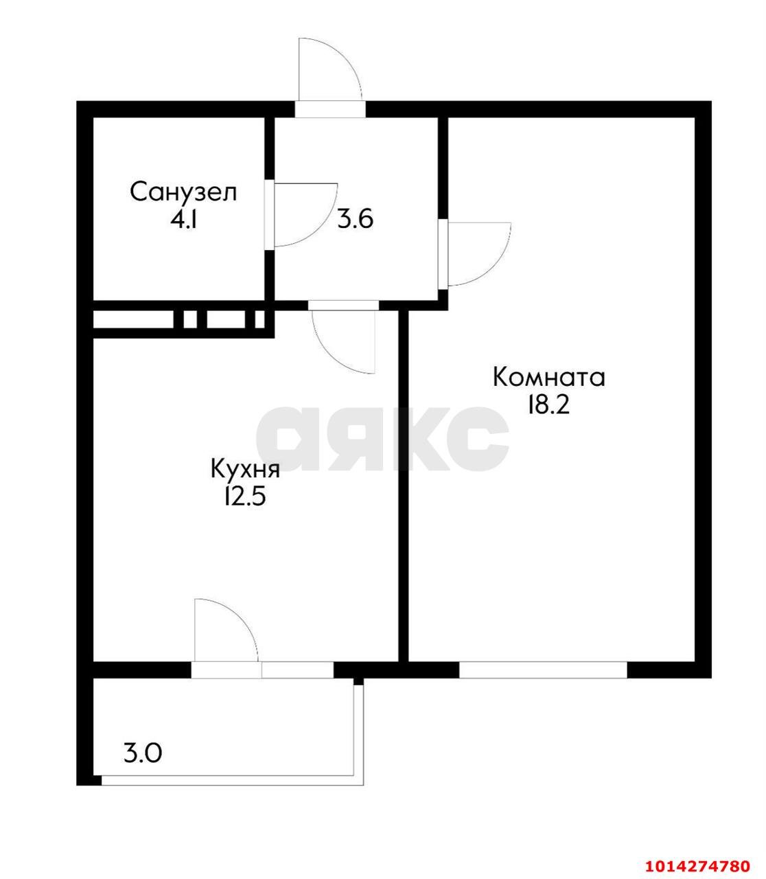 Фото №10: 1-комнатная квартира 35 м² - Краснодар, жилой комплекс Нeo-квартал Красная Площадь, ул. им. Мурата Ахеджака, 12к10
