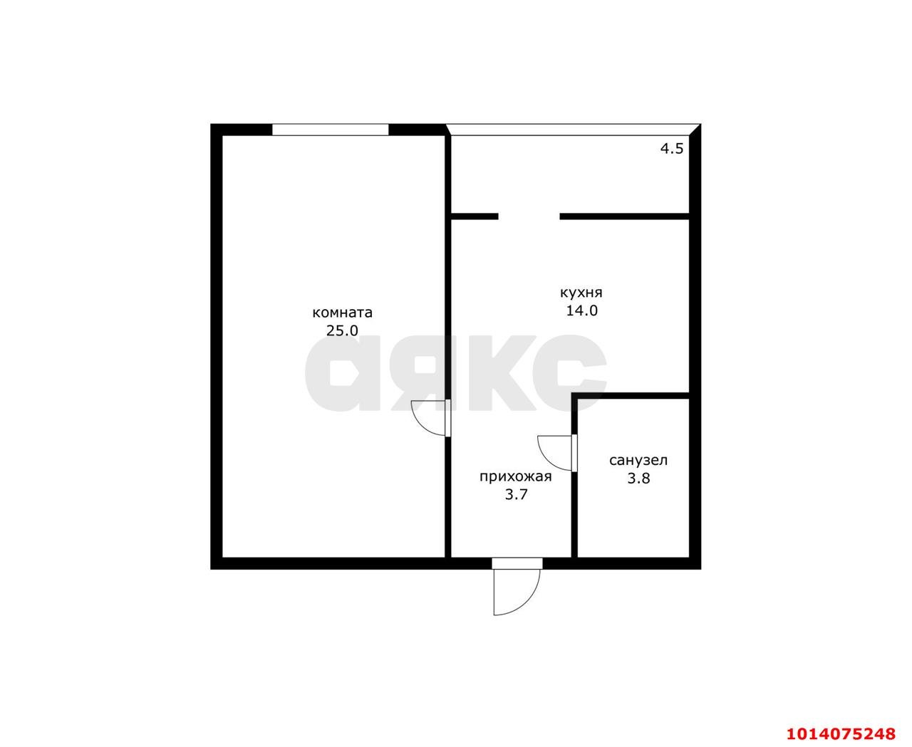 Фото №15: 1-комнатная квартира 51 м² - Краснодар, Фестивальный, ул. Дальняя, 39/3