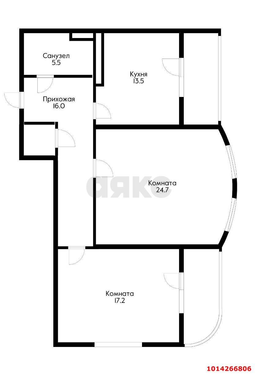 Фото №20: 2-комнатная квартира 86 м² - Краснодар, 9-й километр, ул. Можайского, 55