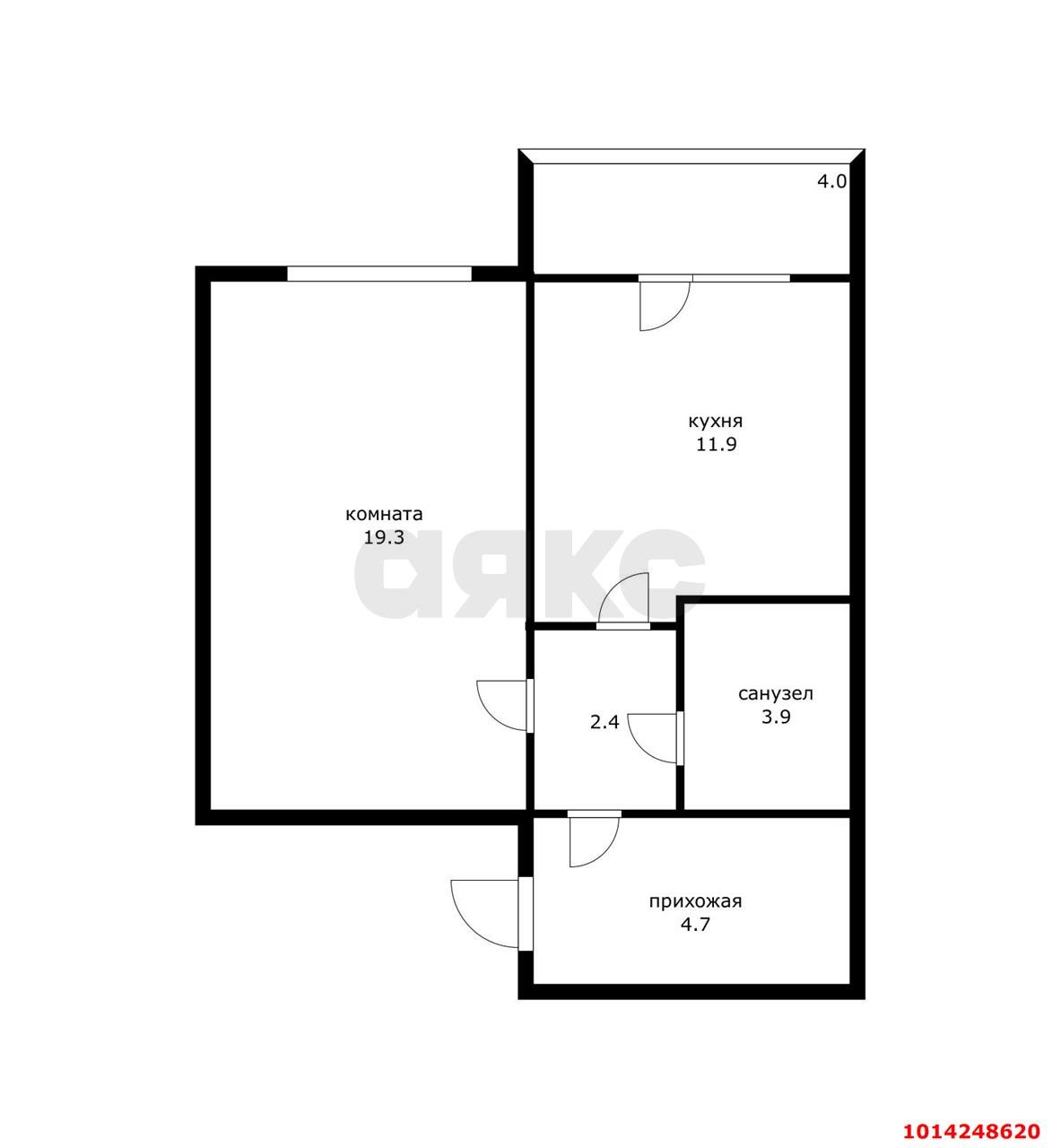 Фото №1: 1-комнатная квартира 42 м² - Энем, ул. Чкалова, 20