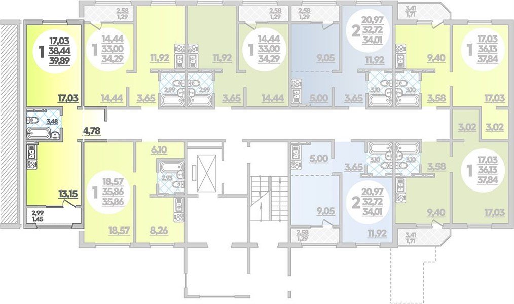 Фото №5: 1-комнатная квартира 34 м² - Берёзовый, жилой комплекс Молодёжный-2, ул. имени Профессора Малигонова, 42/2к1