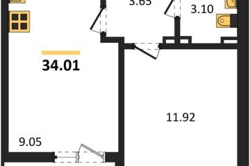 Фото №1: 1-комнатная квартира 34 м² - Берёзовый, мкр. жилой комплекс Молодёжный-2, ул. имени Профессора Малигонова, 42/2к1