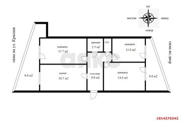 Фото №3: 3-комнатная квартира 74 м² - Краснодар, мкр. Западный внутригородской округ, ул. Красная, 145/1