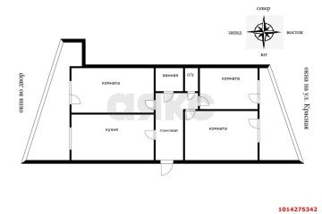 Фото №2: 3-комнатная квартира 74 м² - Краснодар, мкр. Западный внутригородской округ, ул. Красная, 145/1