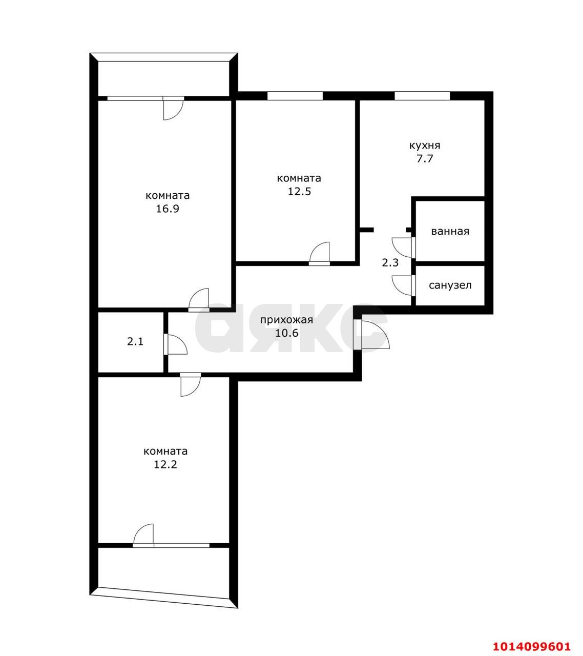 Фото №18: 3-комнатная квартира 68 м² - Краснодар, Черёмушки, ул. Ставропольская, 89