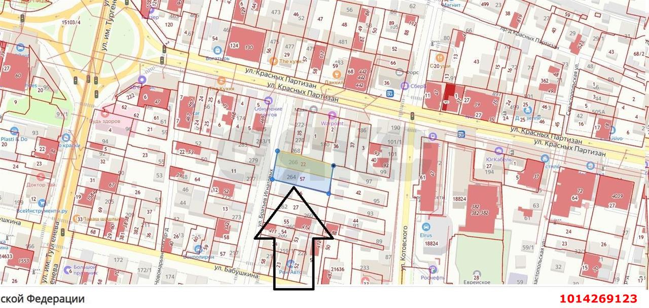 Фото №1: Земельный участок под ИЖС 14 сот. - Краснодар, Центральный внутригородской округ, Западный внутригородской округ, мкр. Центральный, ул. Братьев Игнатовых, 266