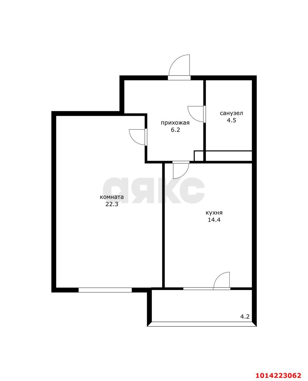 Фото №16: 1-комнатная квартира 51 м² - Краснодар, Центральный, ул. Октябрьская, 181/2