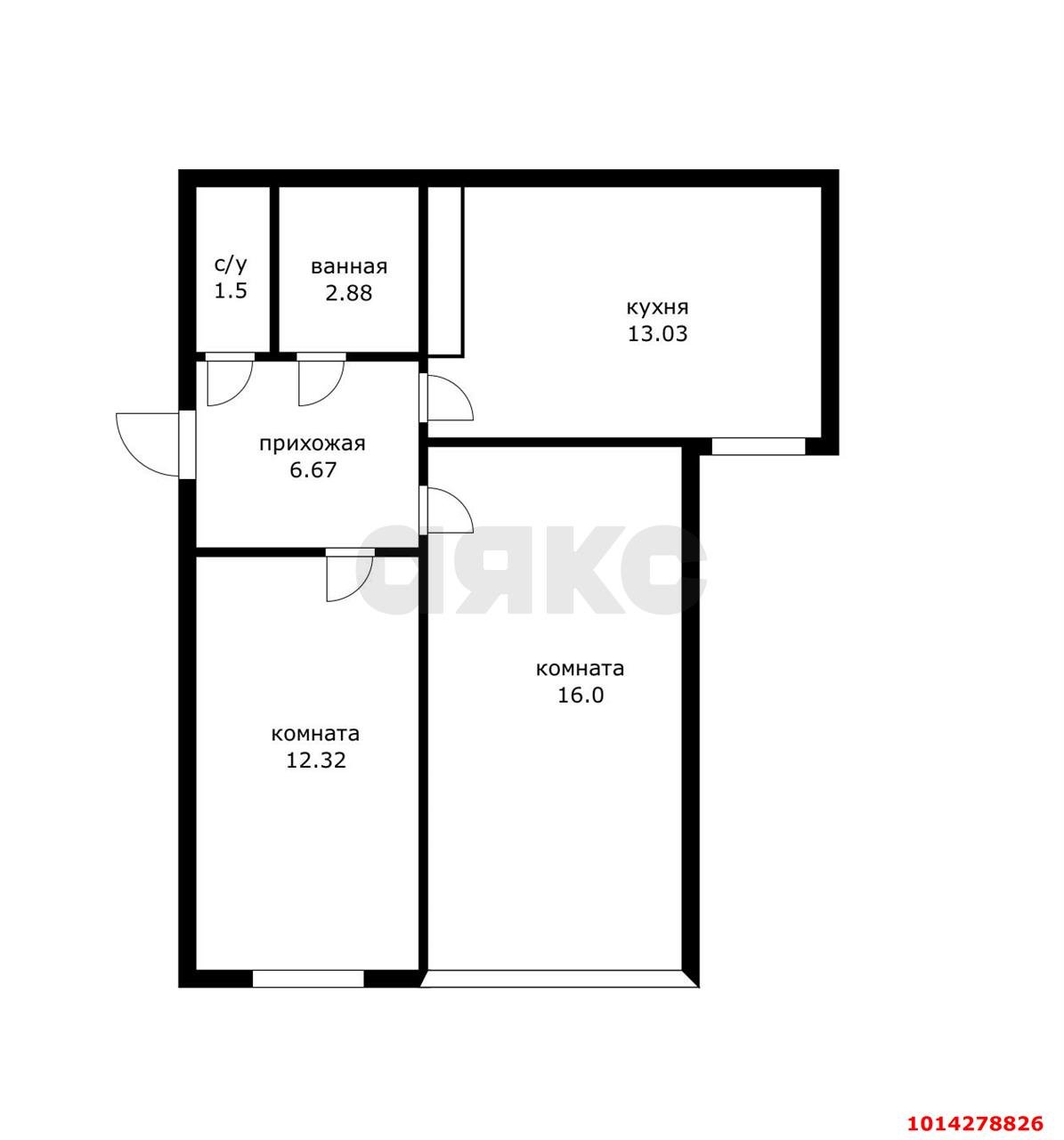 Фото №13: 2-комнатная квартира 55 м² - Краснодар, жилой комплекс Рекорд, ул. Новороссийская, 90/2к2
