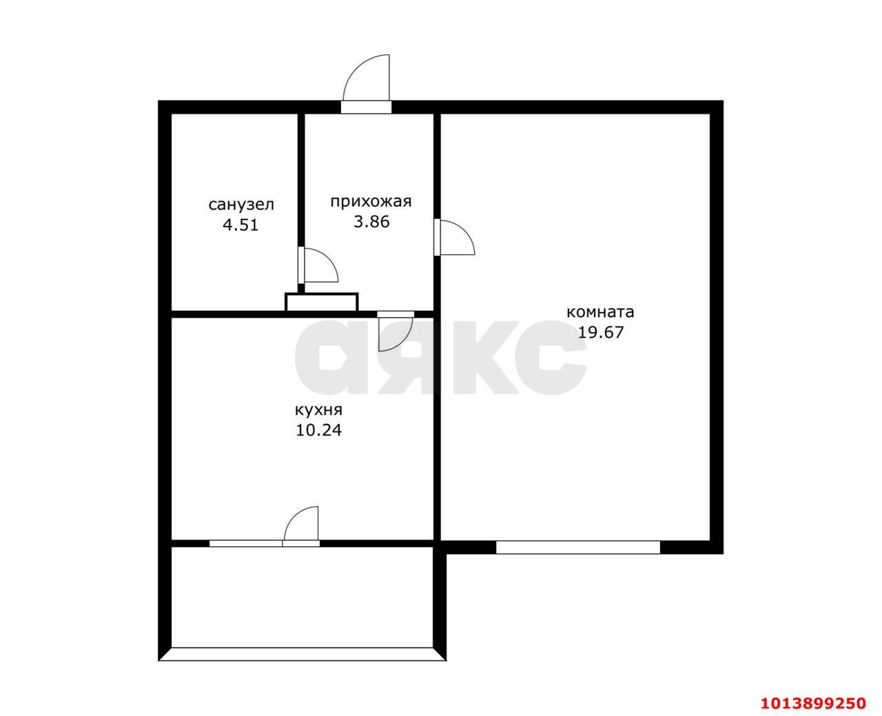 Фото №9: 1-комнатная квартира 43 м² - Краснодар, Юбилейный, ул. Рождественская набережная, 39