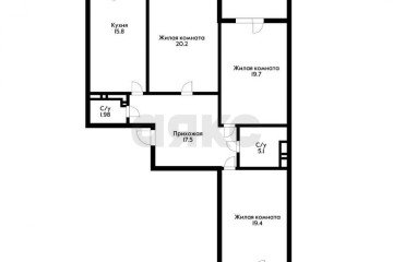Фото №3: 3-комнатная квартира 110 м² - Краснодар, мкр. Западный внутригородской округ, ул. Кожевенная, 22
