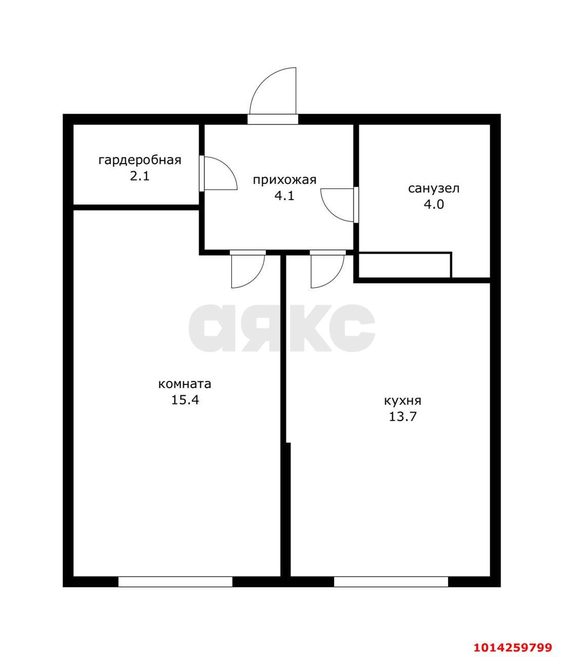 Фото №13: 1-комнатная квартира 39 м² - Краснодар, Догма Парк, ул. Марины Цветаевой, 2к2
