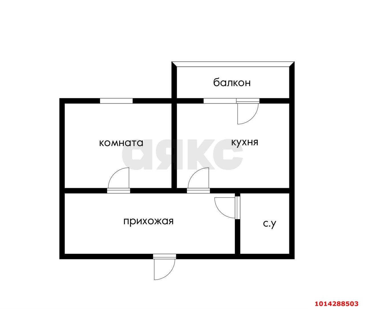 Фото №9: 1-комнатная квартира 37 м² - Российский, Прикубанский внутригородской округ, ул. имени В.М. Комарова, 21В