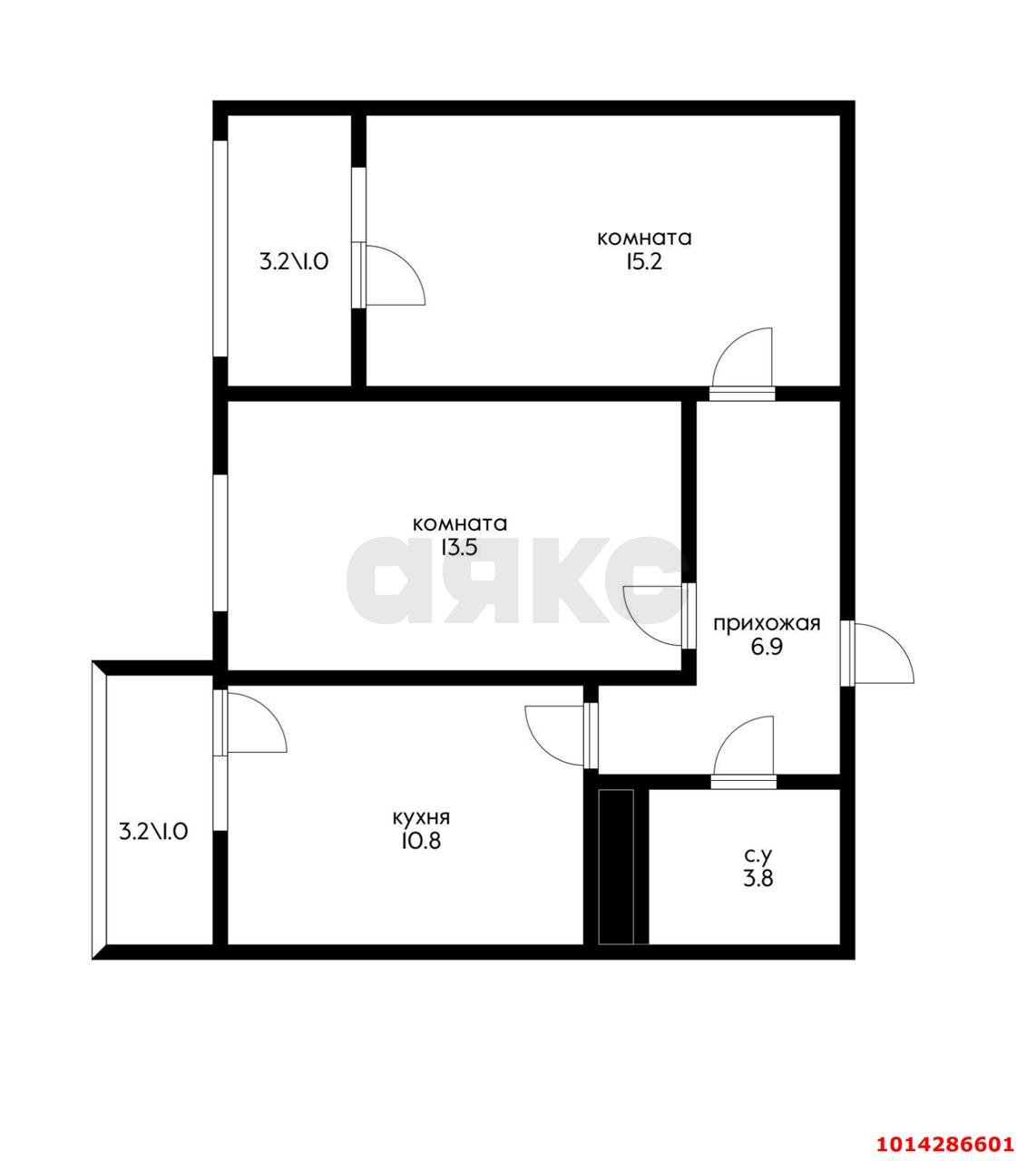 Фото №11: 2-комнатная квартира 53 м² - Краснодар, Молодёжный, ул. Дубравная, 1