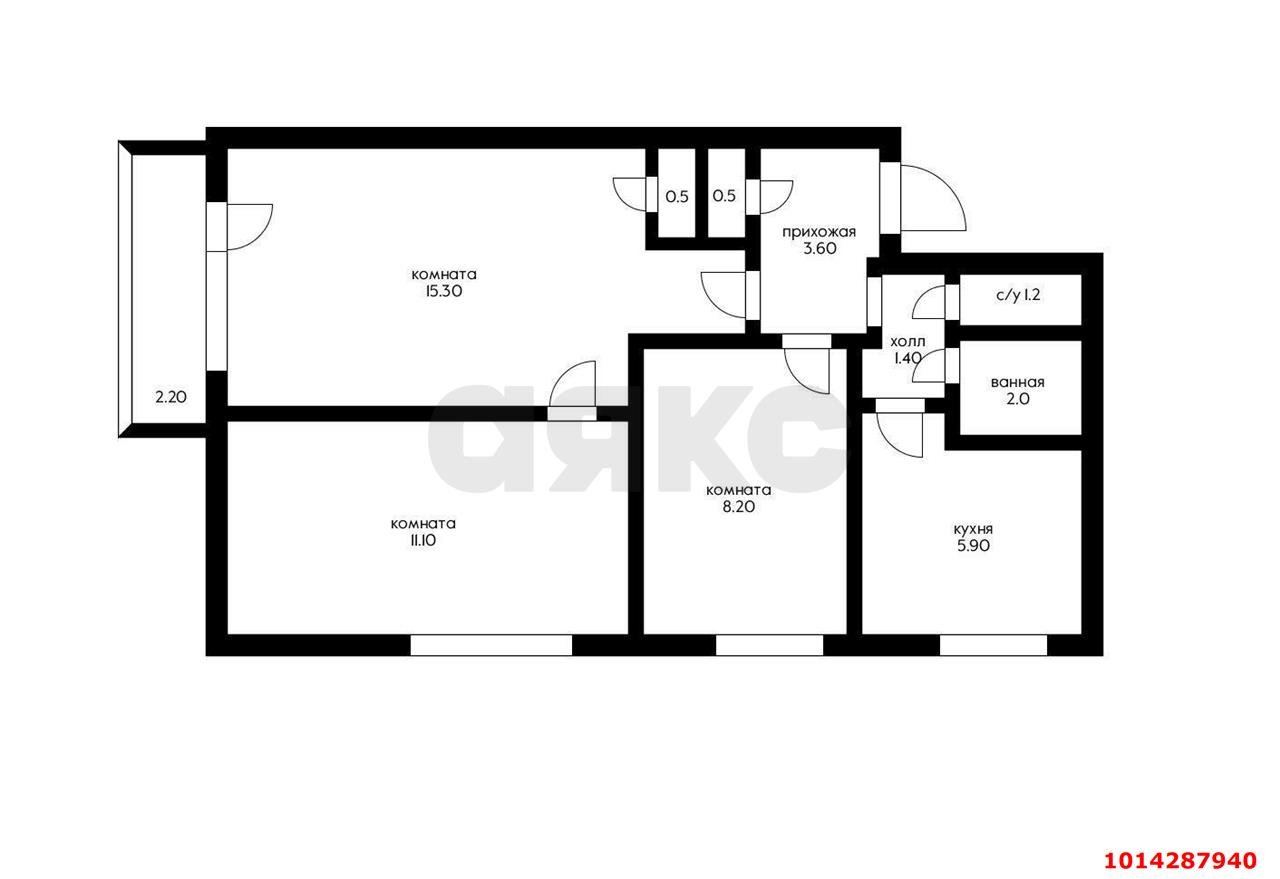 Фото №13: 3-комнатная квартира 49 м² - Краснодар, 40 лет Победы, ул. Клиническая, 18