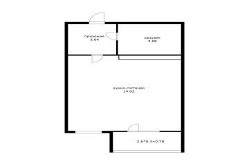 Фото №4: Студия 23 м² - Краснодар, мкр. Музыкальный, ул. Российская, 257/7