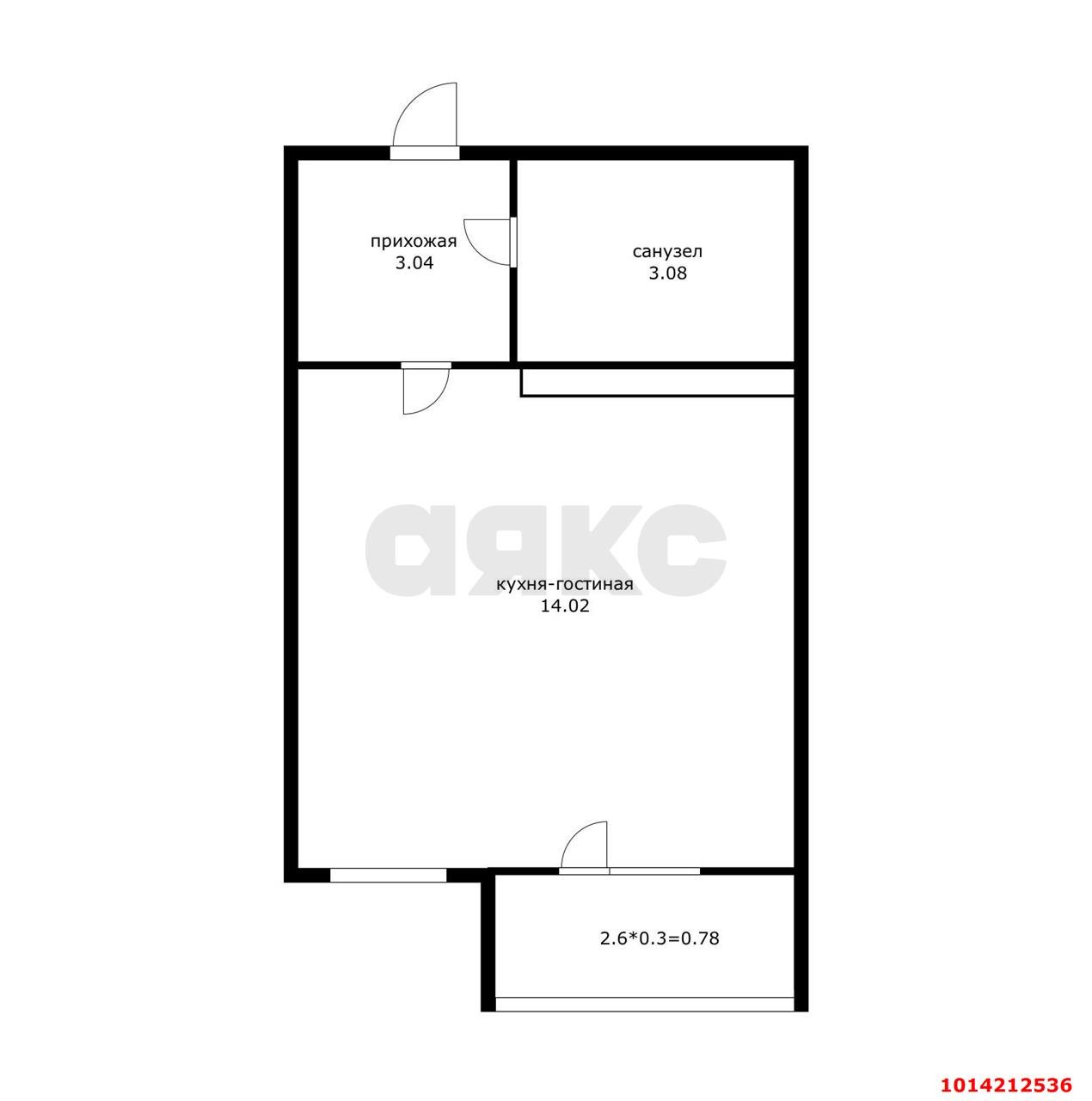 Фото №4: Студия 25 м² - Краснодар, Музыкальный, ул. Российская, 257/7 лит1