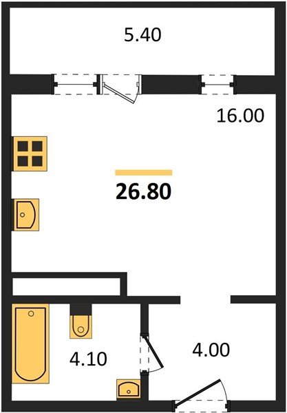 Фото №1: Студия 26 м² - Краснодар, жилой комплекс Все Свои, ул. Колхозная, 5/2