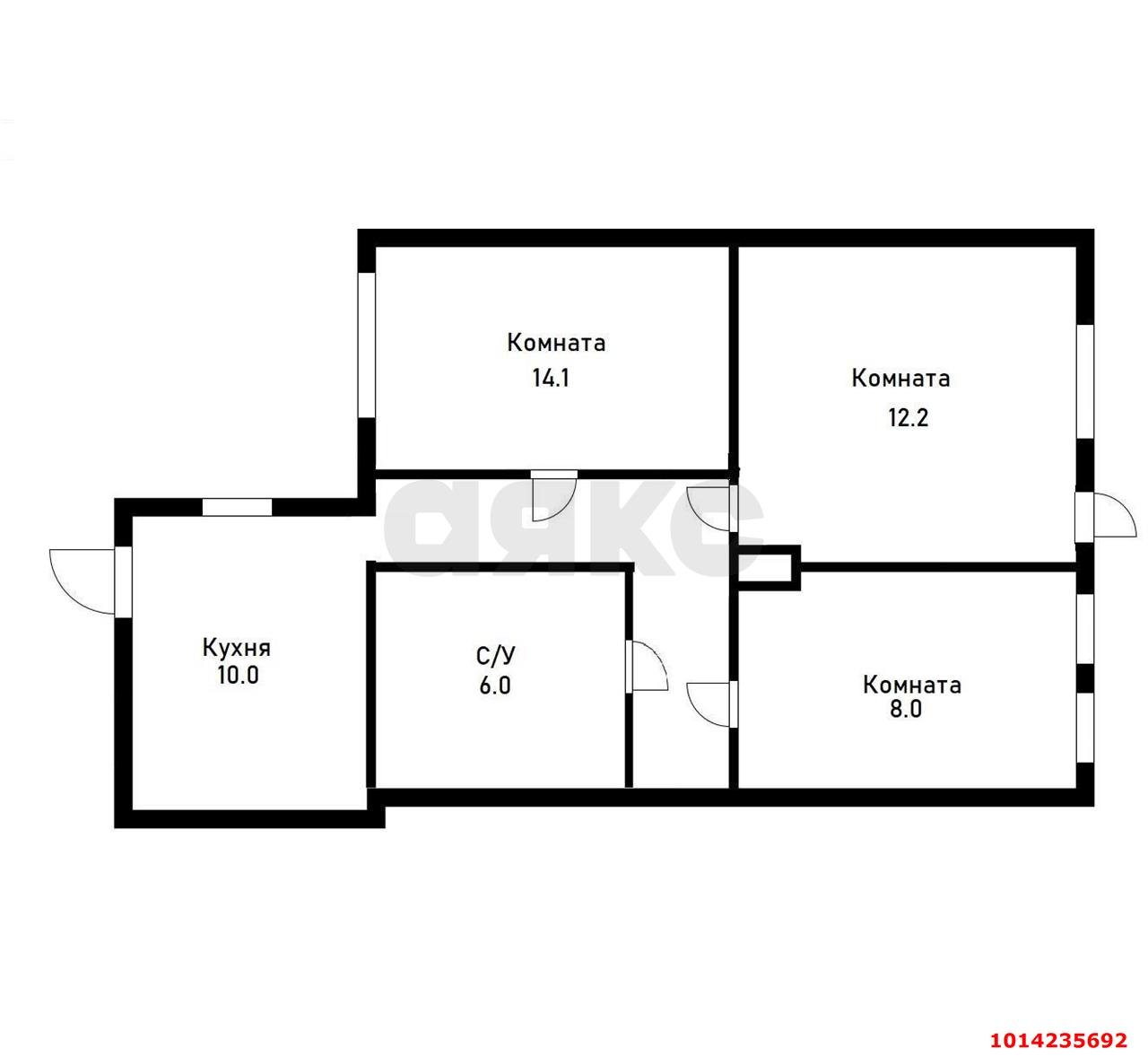 Фото №10: 3-комнатная квартира 55 м² - Краснодар, Славянский, 